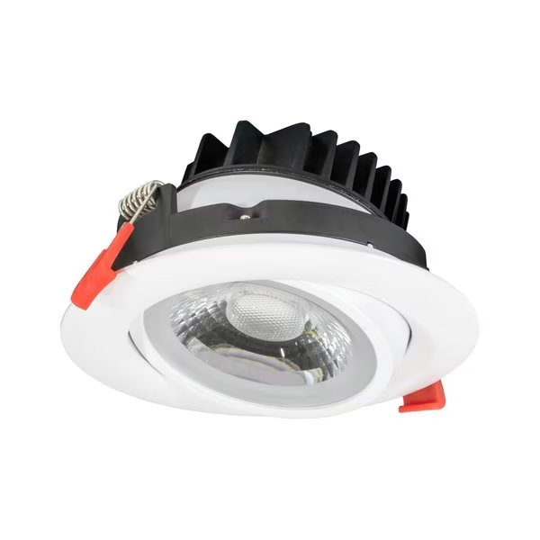 Downlight LED 3 Round Gimbal Recessed 12W 5CCT 90CRI WH, Jesco, Mfr#: RLF-3712-SW5-WH